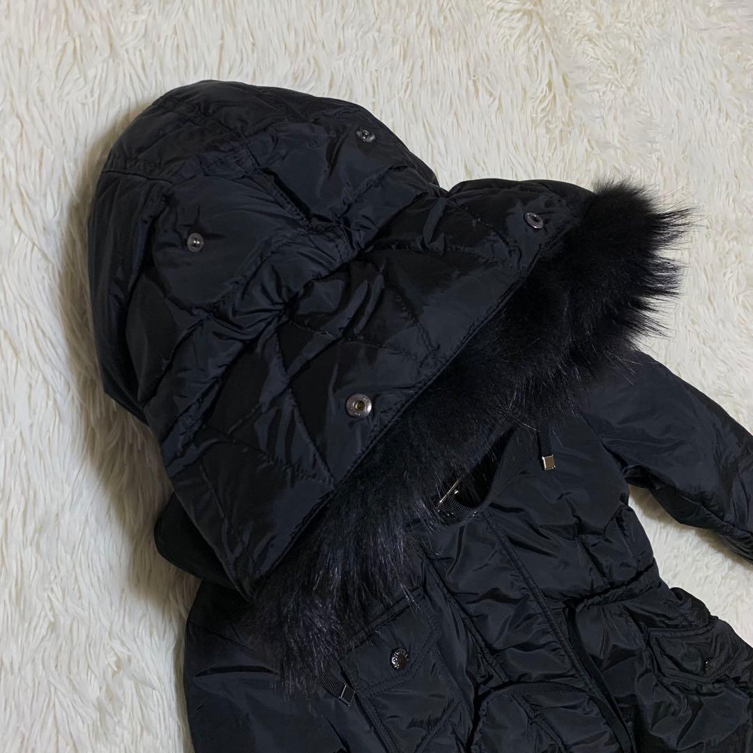 【極美品】モンクレール ダウン PHALANGERE タヌキファー ブラック 0