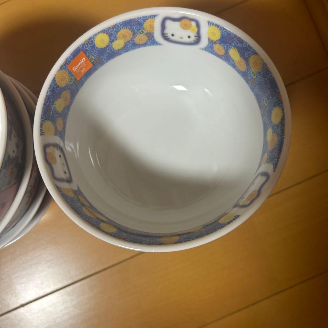 有田焼新品未使用ハローキティ ボウルラーメンめぐりシリーズ新品未使用12個セット