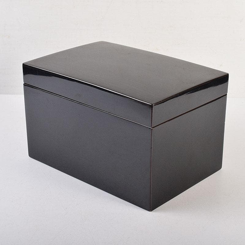 茶道具　黒塗茶箱　茶碗　朱塗　棗　香合など　十一点　一式　仕覆付　M　R8831