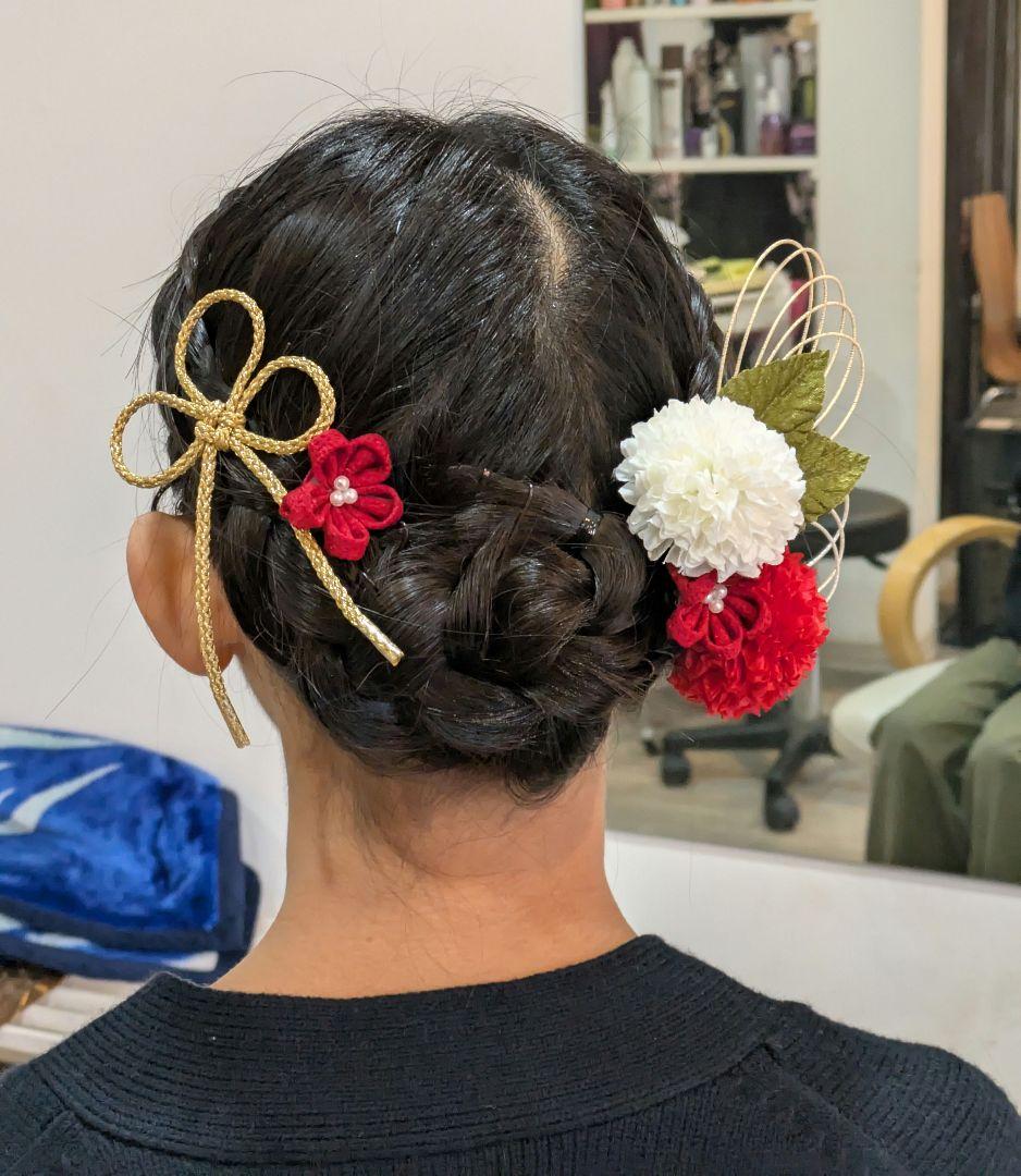 Catherine Cottage 花柄着物セット 150サイズ　肌襦袢+髪飾り