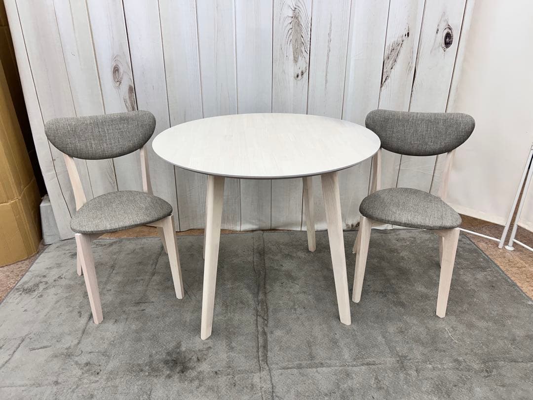 北欧風2人掛けダイニングテーブルセット（テーブル・チェアセット）