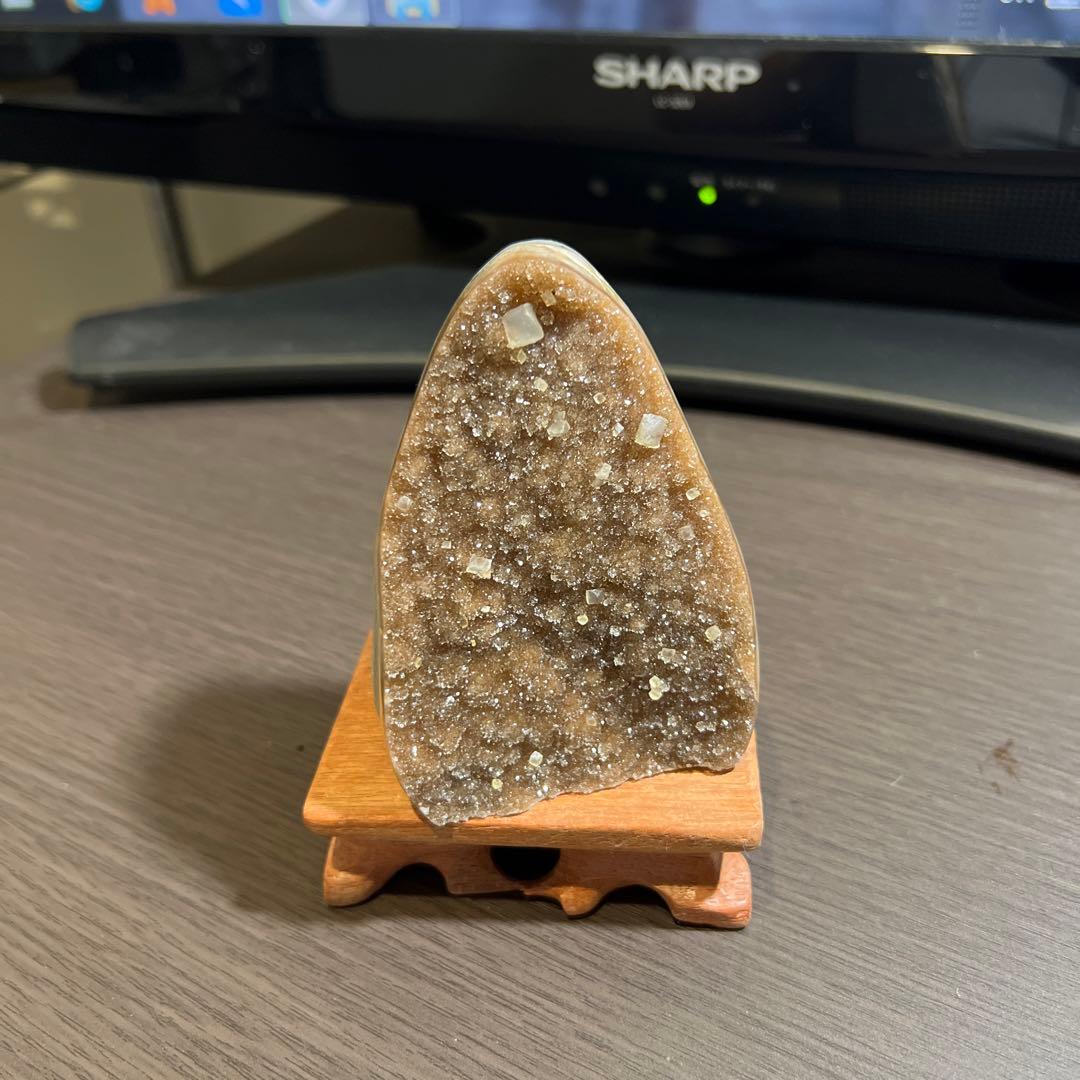 高品質 アメジストドームミニクラスター 希少色共生タイプ台座込み送料無料