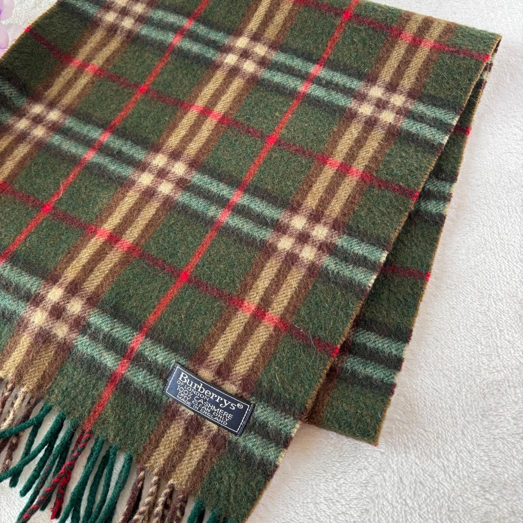 【美品✨】BURBERRYS　バーバリー　カシミア　マフラー　イングランド製