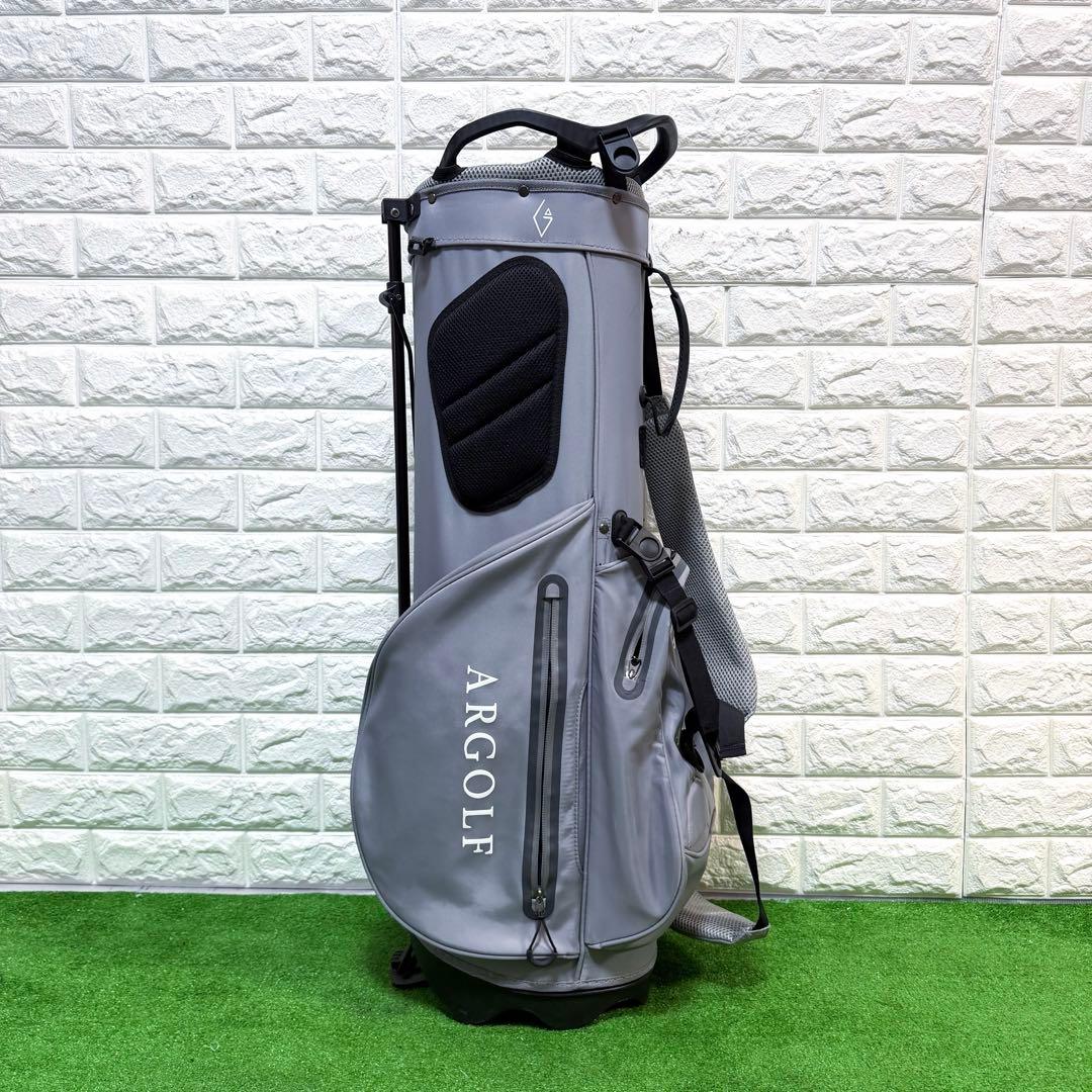 希少　ARGOLF キャディーバッグ　スタンド式　8.5型　軽量　グレー　良好