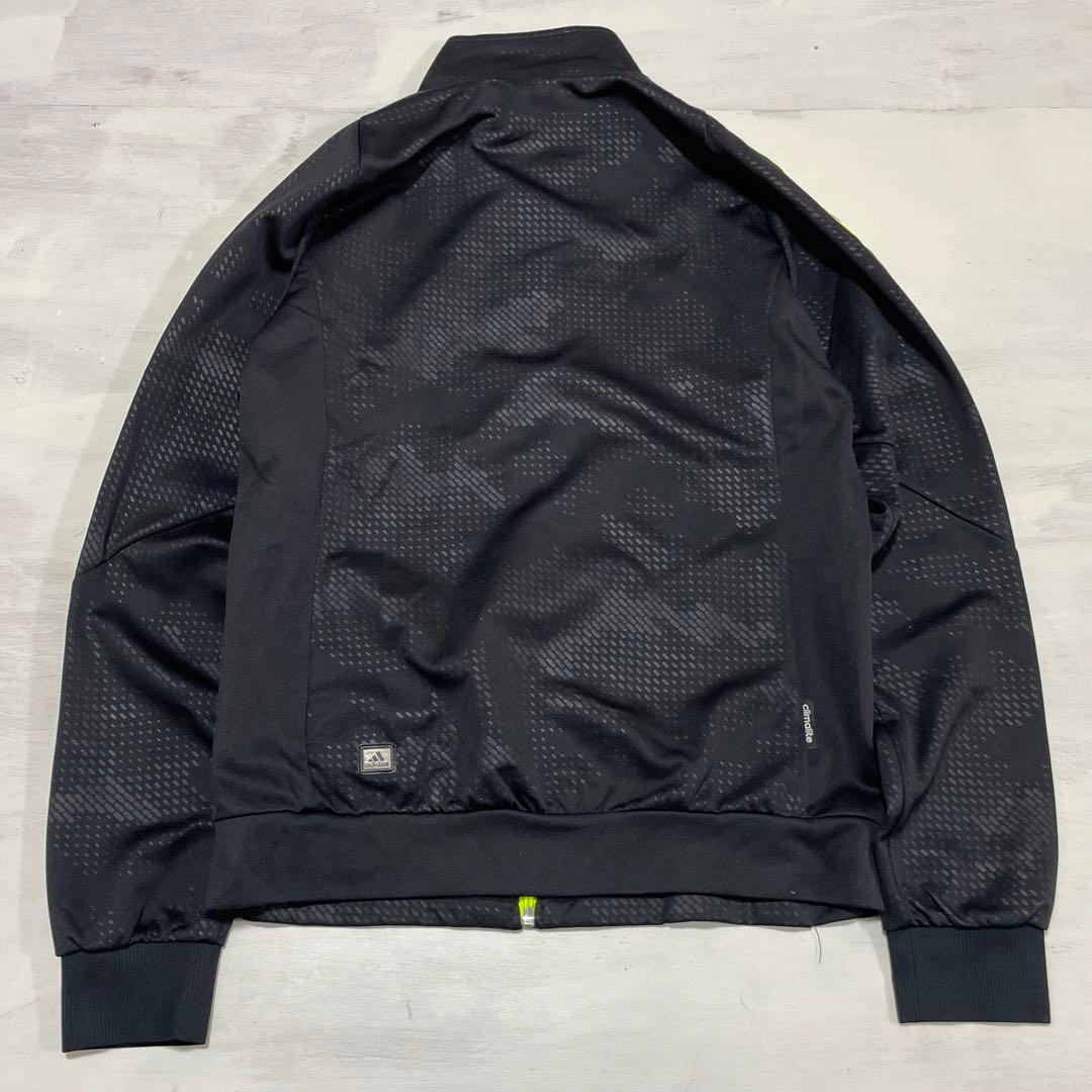 adidas トラックジャケット　セットアップ　 黒×イエロー