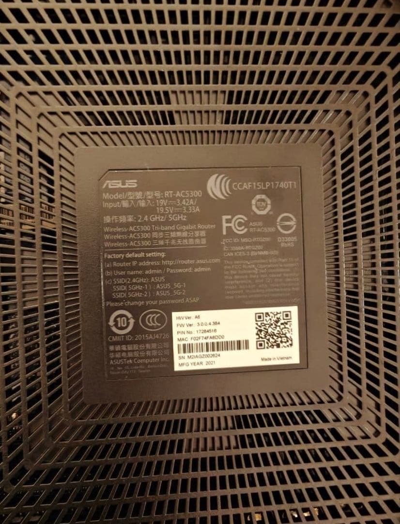 r*n様 ​【2021年製】ASUS RT-AC5300 トライバンド ゲーミン