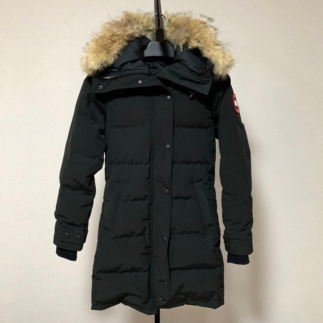 美品　カナダグース✨シェルバーン　ロングダウン　ブラック　黒　XS 4C11