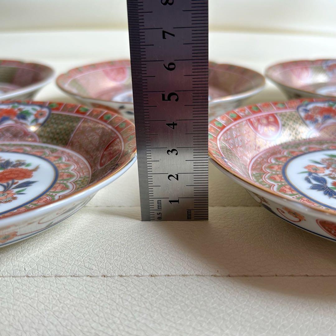 三洋陶器　龍峰窯　富貴　銘々皿揃　5枚セット　金彩古伊万里　金襴手　中皿　平皿