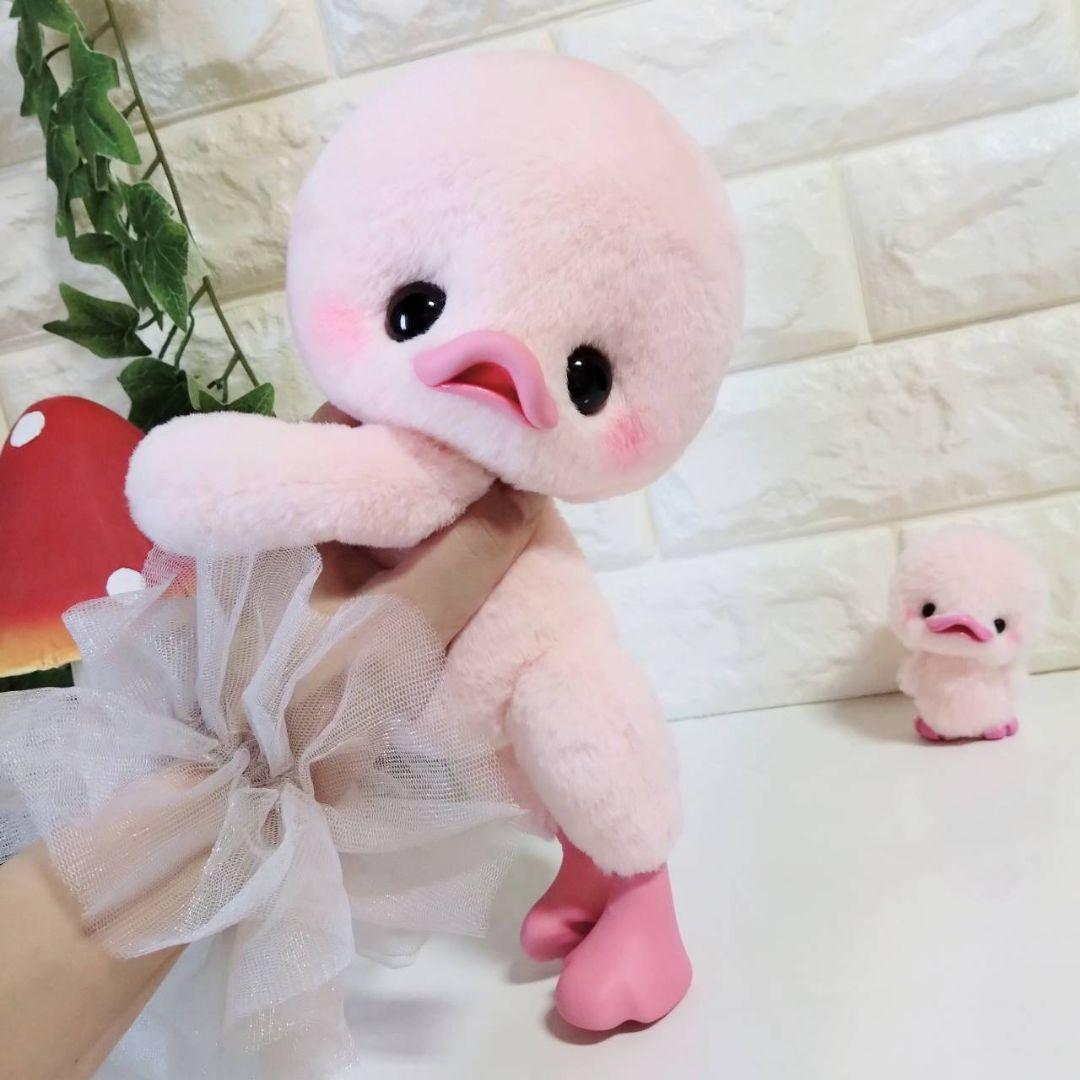 ぬいぐるみ✽アートドール✽親子ぴっぴちゃん✽特大と極々小サイズ