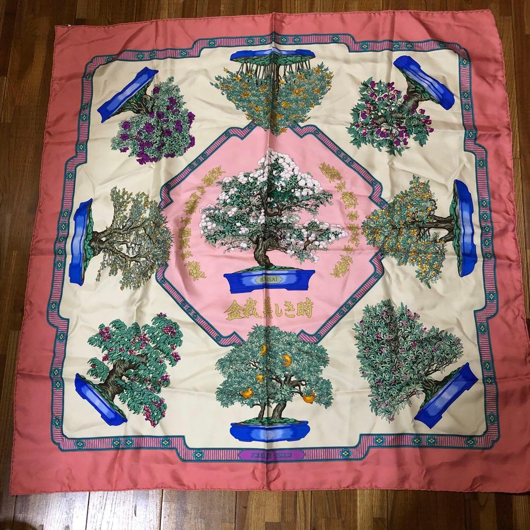 エルメススカーフ　盆栽　未使用　カレ