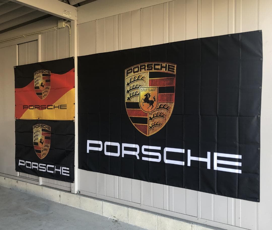 ★ガレージ装飾仕様★P00B ポルシェ BIG FLAG 1600x2400