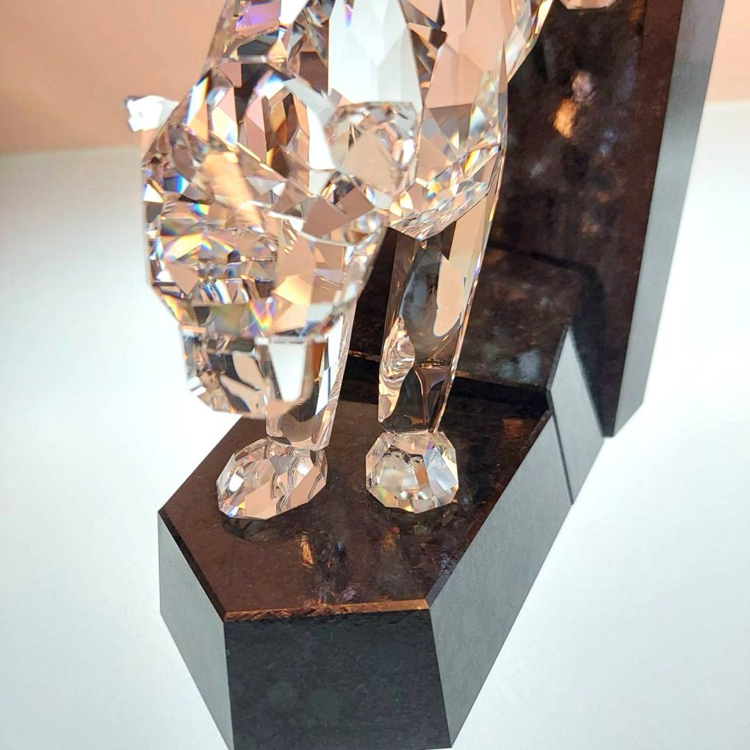 スワロフスキー　SWAROVSKI　タイガー　ヒョウ　豹　大理石　インテリア