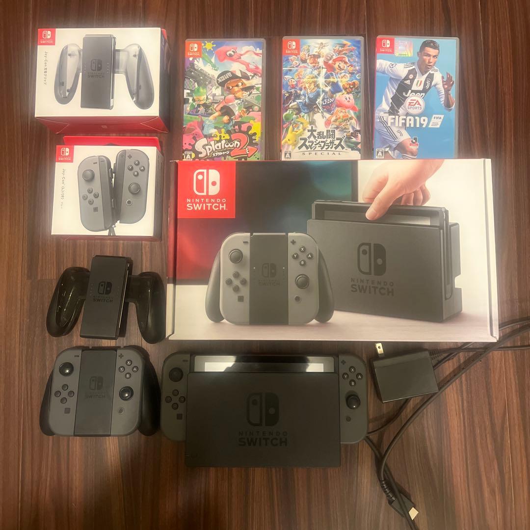【2/14まで】Nintendo Switch グレー 本体 + ゲーム