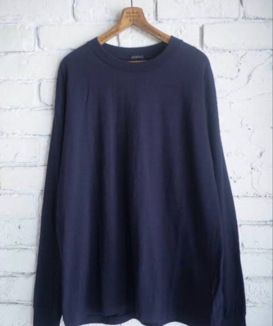 COMOLIコモリ空紡天竺 長袖クルー