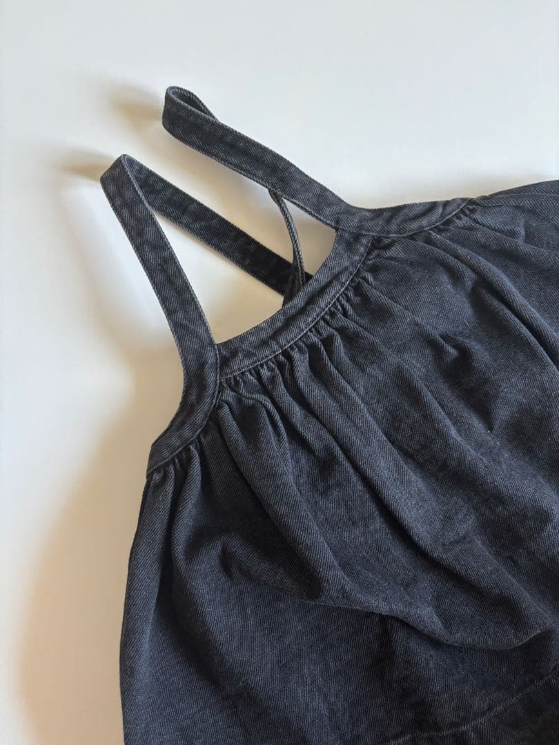 ワンピース soor ploom Eloise pinafore-Black Denim