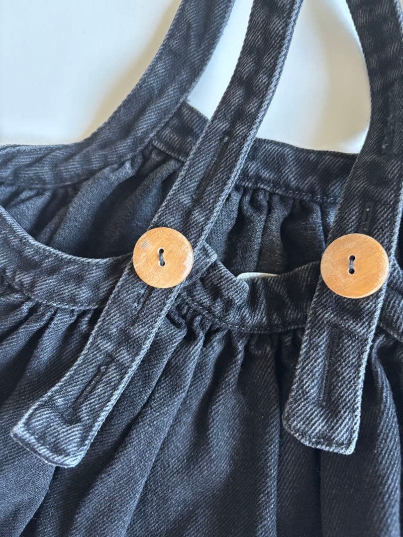 ワンピース soor ploom Eloise pinafore-Black Denim