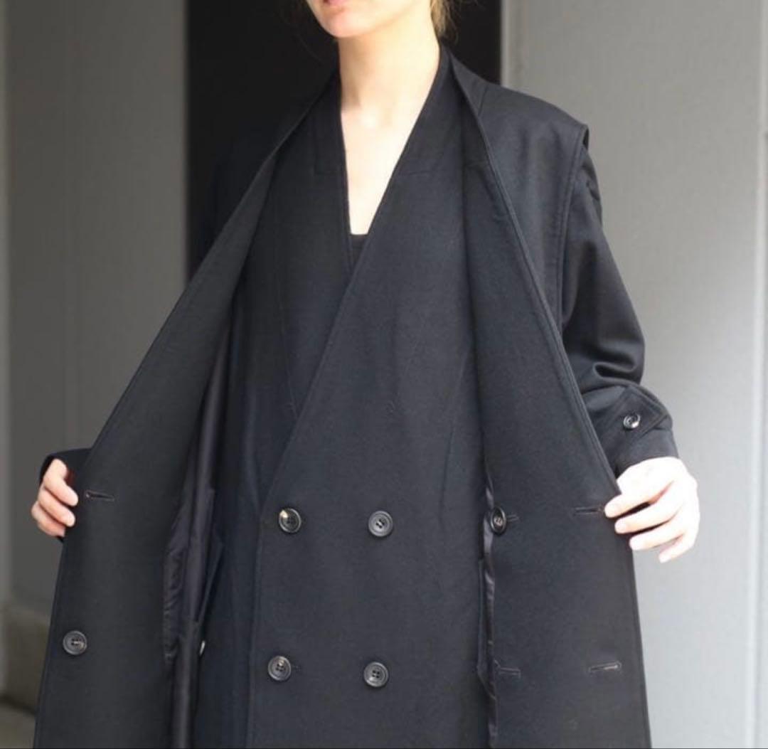 ジャケット・アウター ssstein/OVERSIZED LINEAR NO COLLAR COAT