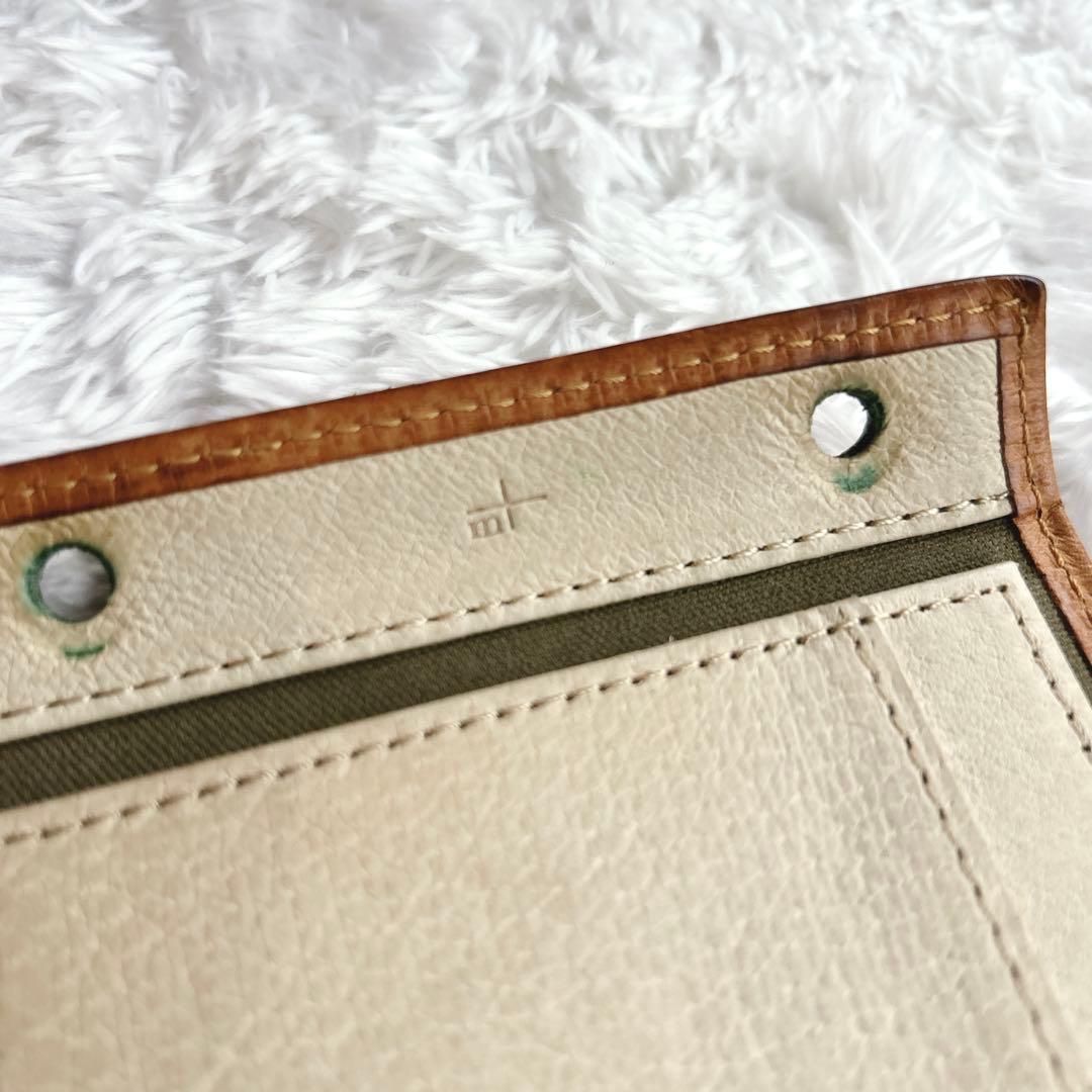 エムピウ m+ ミッレフォッリエ Ⅱ ブラウン 本革 コンパクト財布