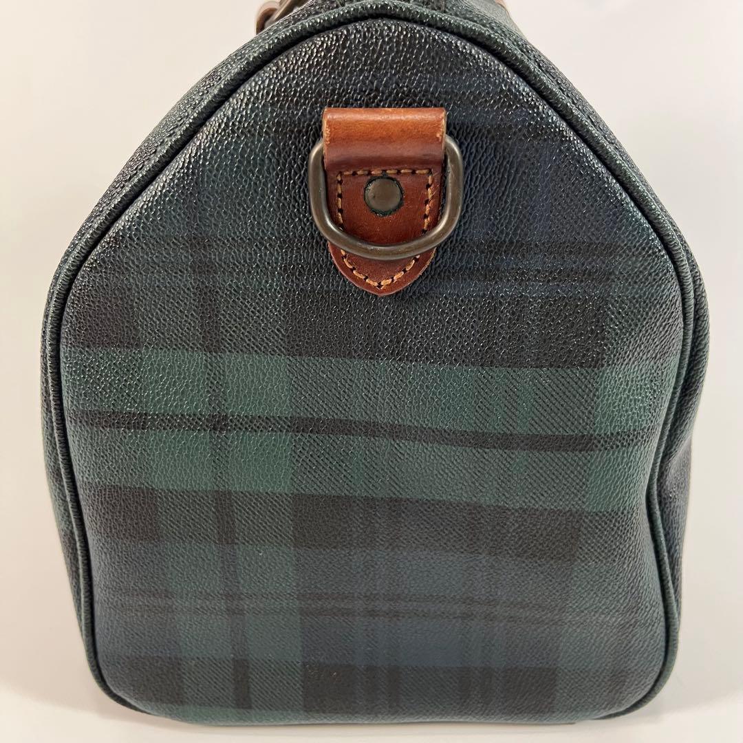 POLO RALPH LAUREN ボストンバッグ　チェック柄　PVC レザー
