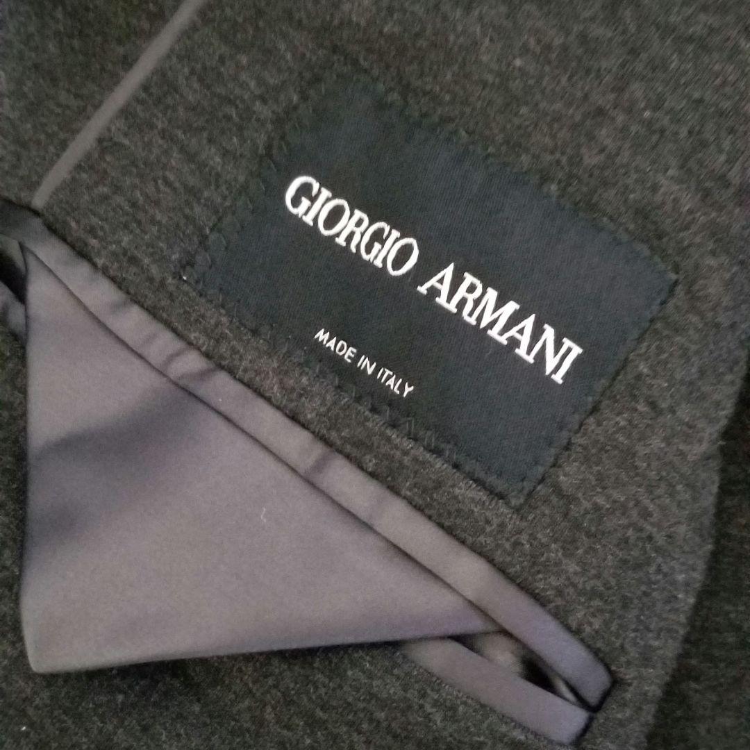 ジョルジオアルマーニ　メンズジャケット　ショールカラー　グレーチェック柄　60