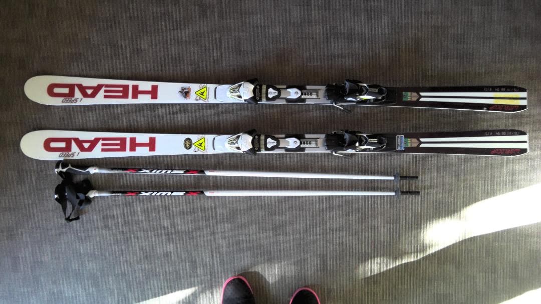 HEAD スキー板　iSPEEDとSWIX X-1スキー用ストックのセット