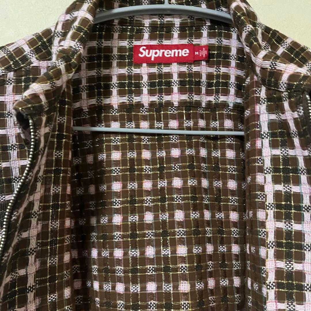 Supreme llic Plaid Zip Up Shirt Mサイズ