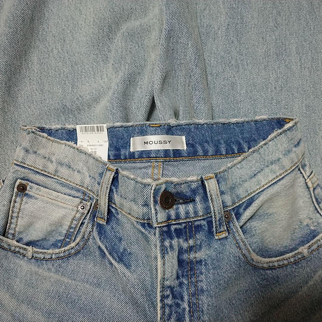 (未使用)MOUSSY HW DAMAGE LOOSE STRAIGHT 26