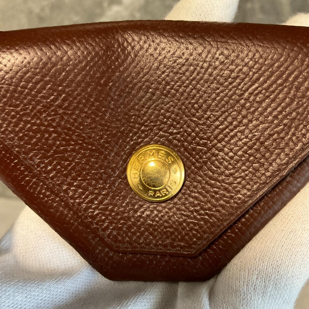 HERMES エルメス　ケース　ルヴァンキャトル　小銭入れ　財布　茶色