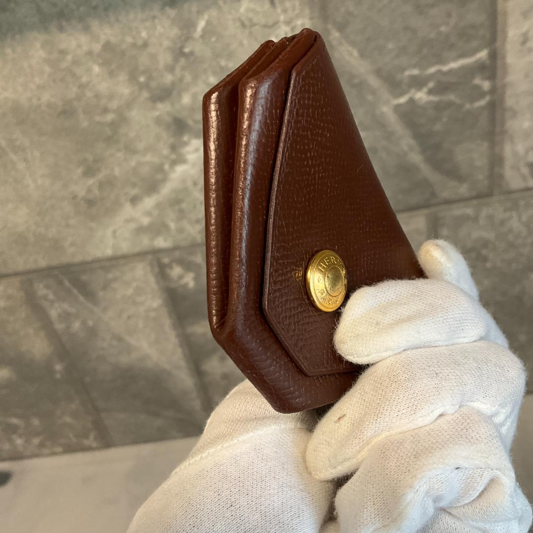 HERMES エルメス　ケース　ルヴァンキャトル　小銭入れ　財布　茶色