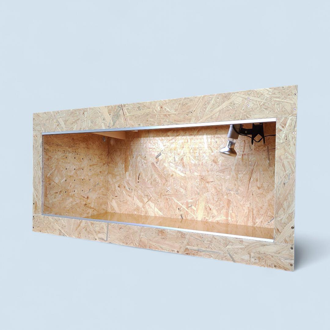 爬虫類ケージ 90×45×45㎝ 金網異形②箇所　付け木追加