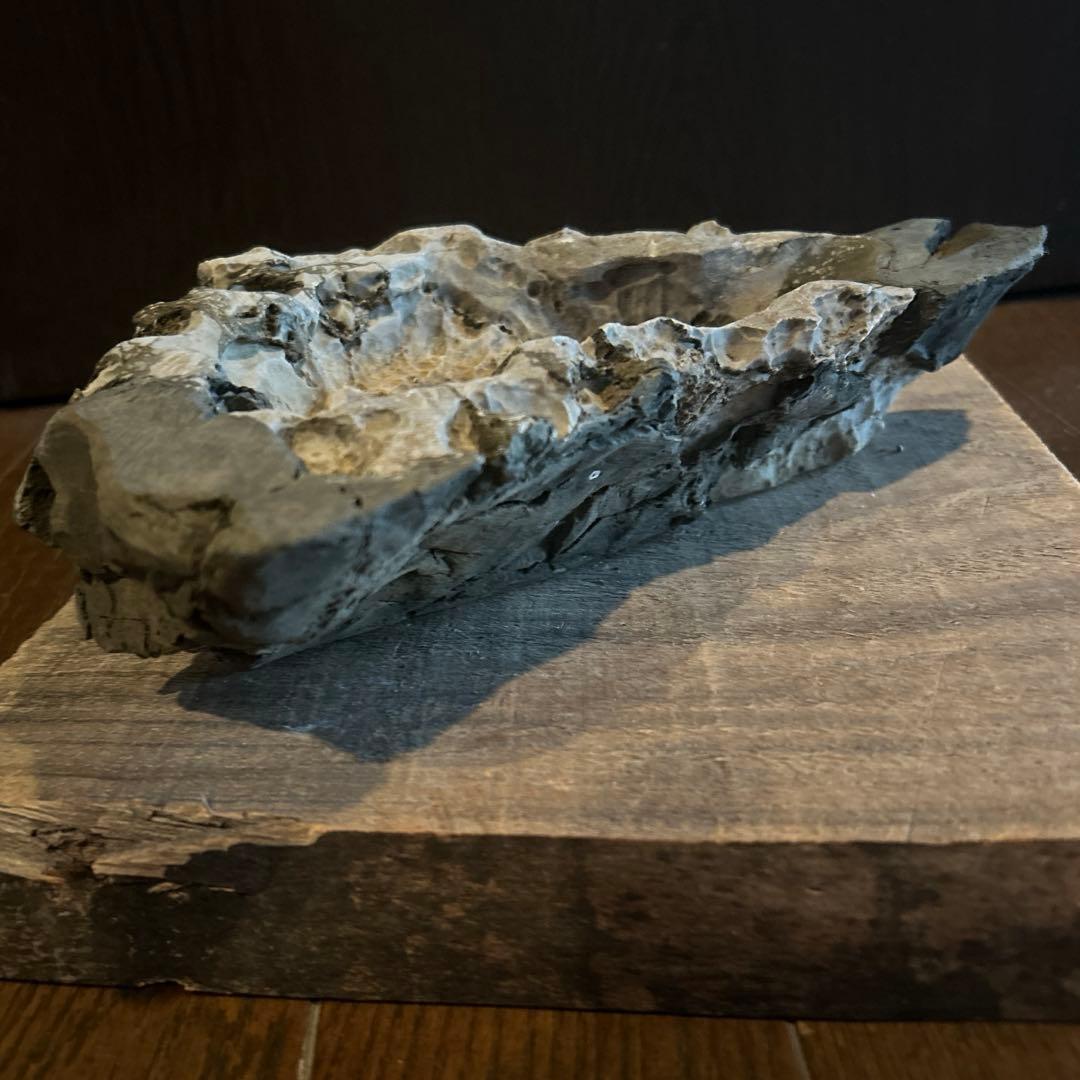 小品盆栽　植木鉢　天然石　希少品　クリ抜き植木鉢　一点物　多肉植物　サボテン