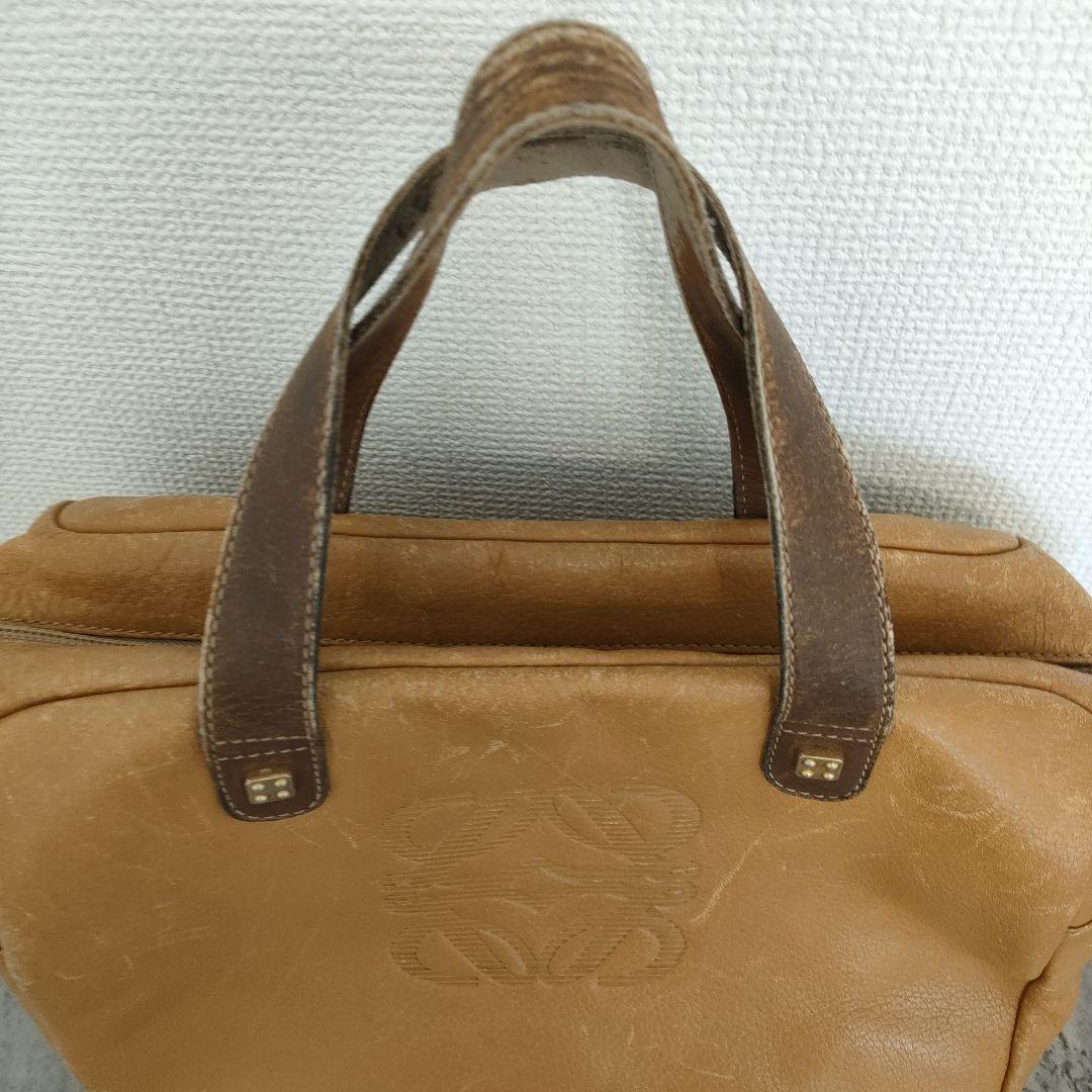 ロエベ　LOEWE　ミニボストン　アナグラム　レザー　ヴィンテージ