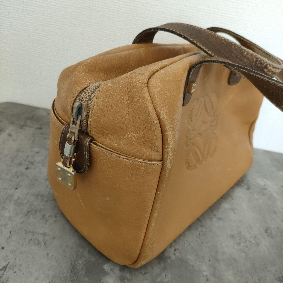 ロエベ　LOEWE　ミニボストン　アナグラム　レザー　ヴィンテージ