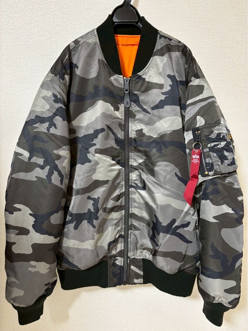 【5XL希少サイズ】ALPHA INDUSTRIES MA-1 迷彩グレー