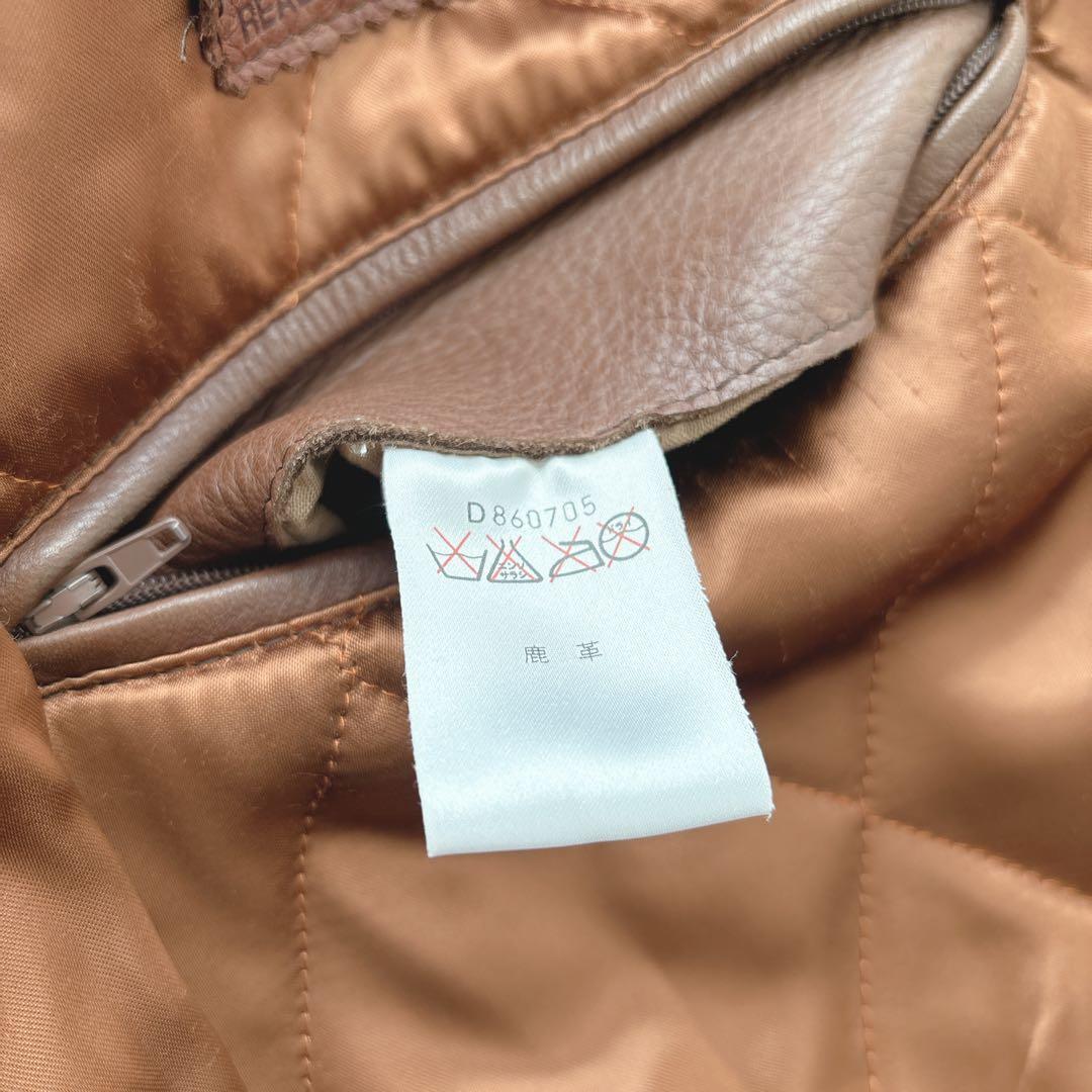 【美品】ダーバン　DURBAN レザーコート　ジャケット　鹿革　ディアスキン