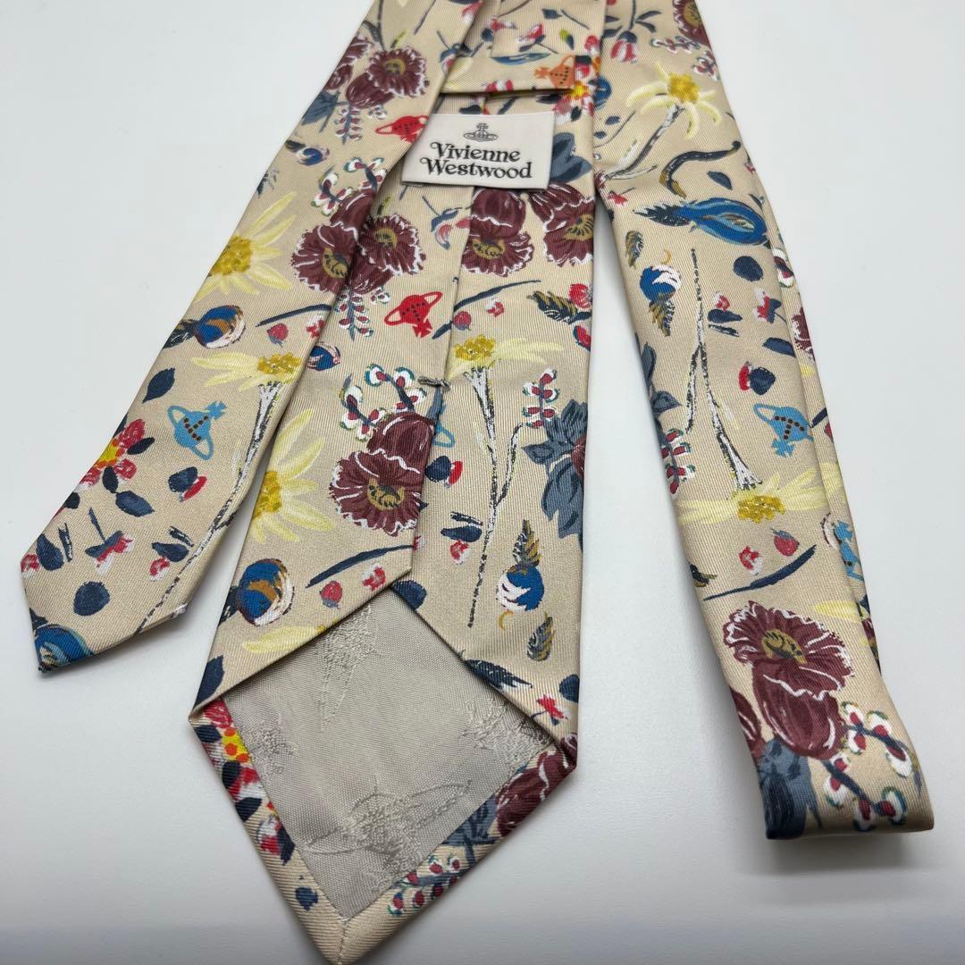【美品】“FOLK FLOWER”ネクタイ Vivienne Westwood