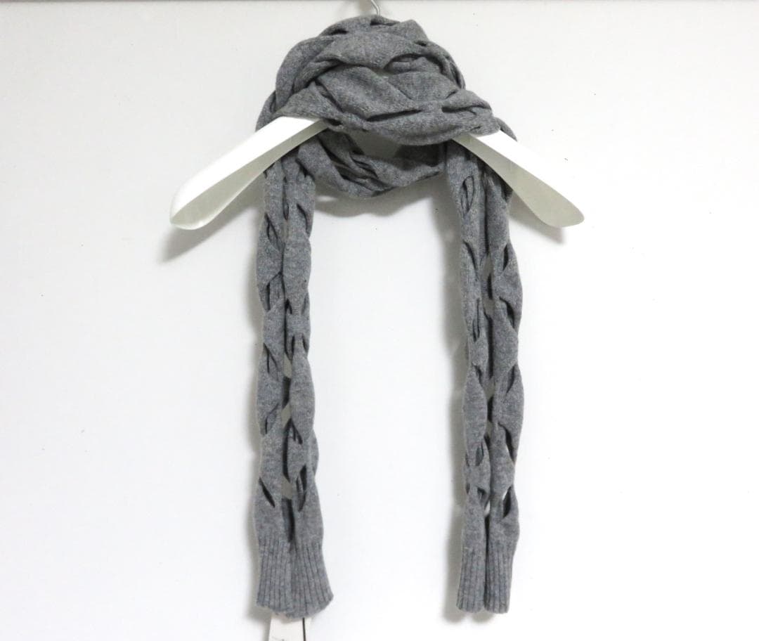 定価3.9万 新品 STEFAN COOKE Slashed scarf グレー