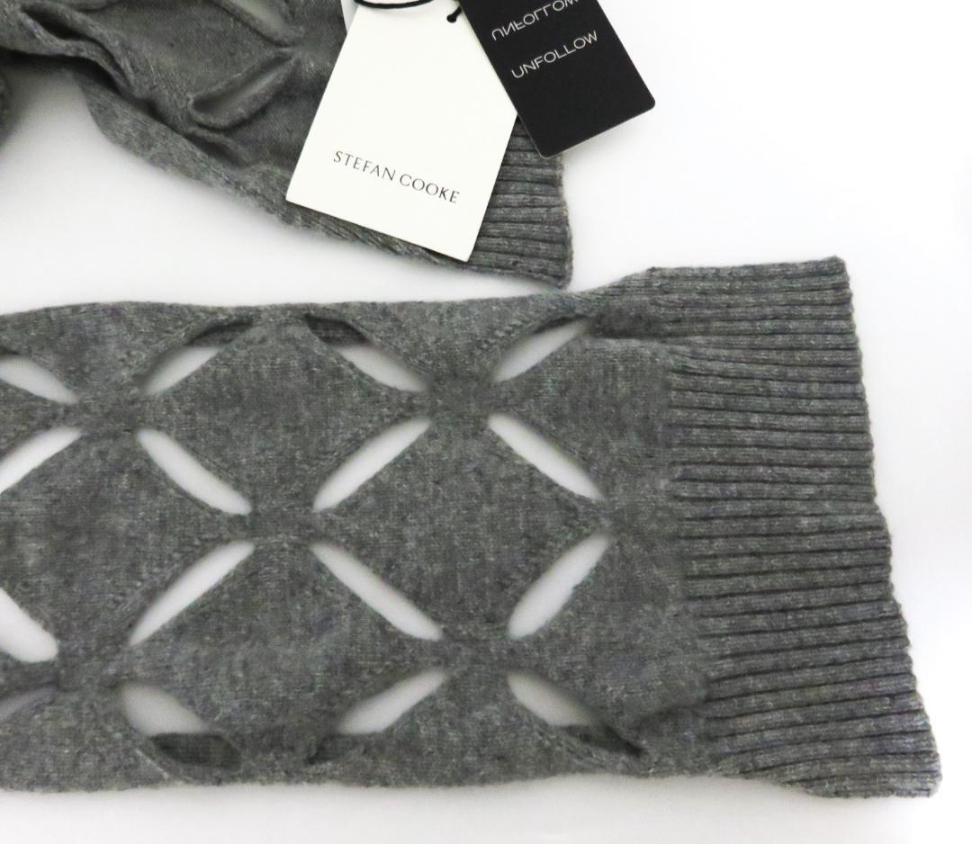 定価3.9万 新品 STEFAN COOKE Slashed scarf グレー