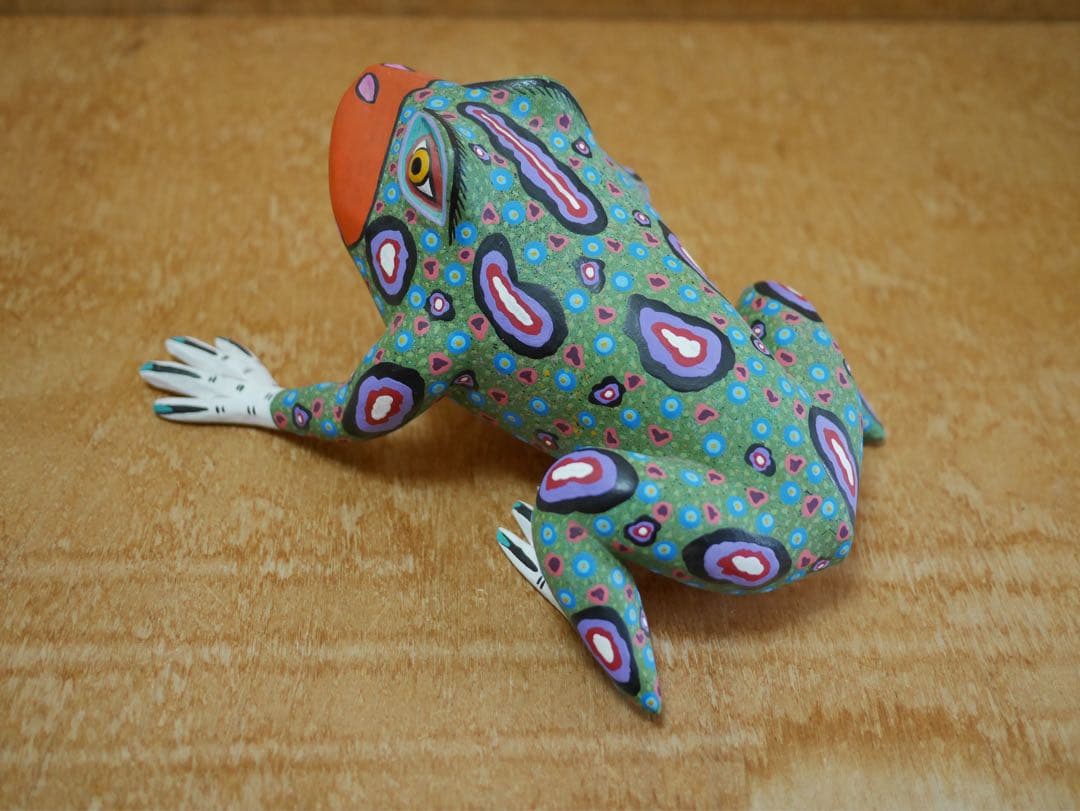 OAXACAN WOOD CARVING オアハカンウッドカービング　カエル大