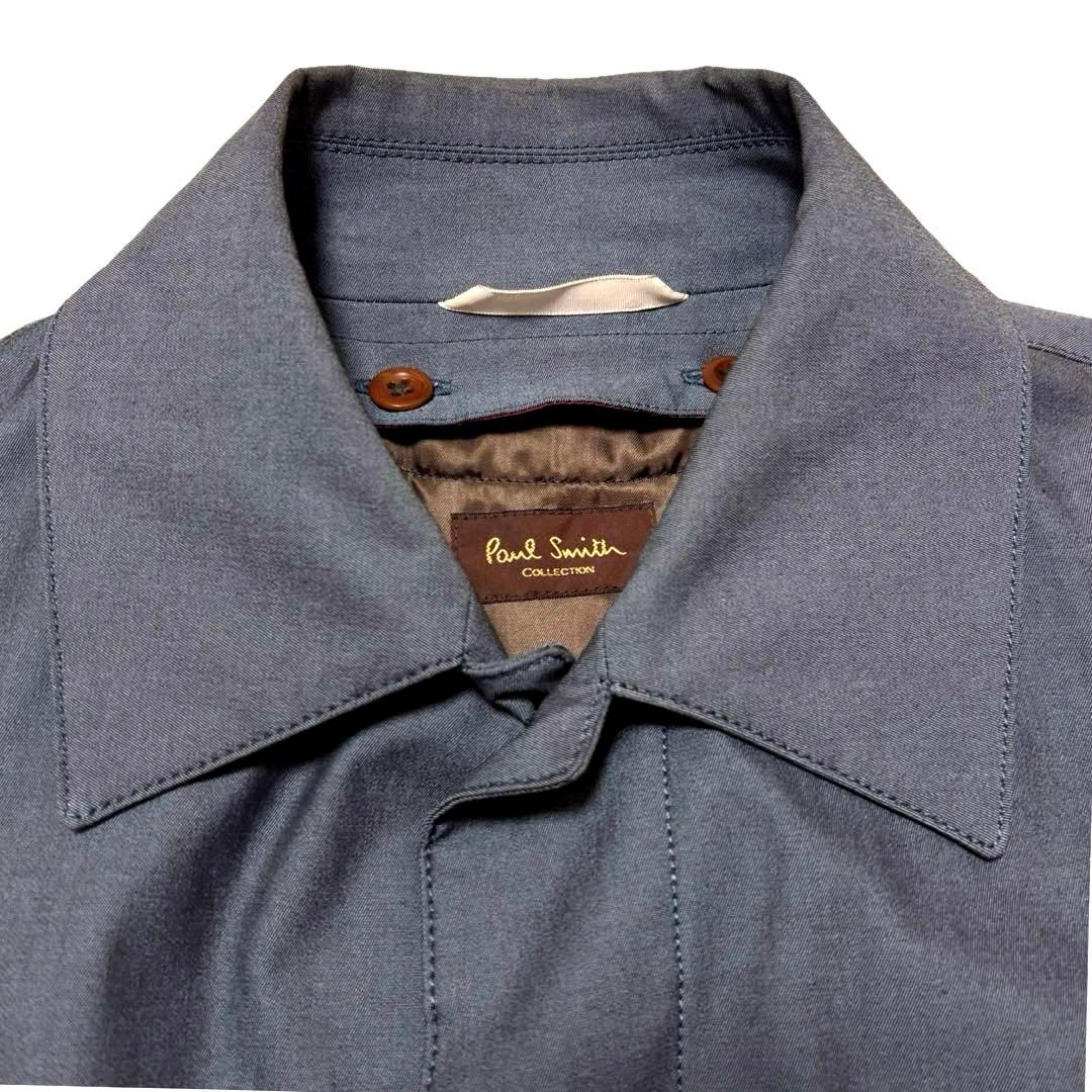 ✨良品✨ポールスミス　ステンカラーコート　2way　派手裏地　比翼　シェルボタン