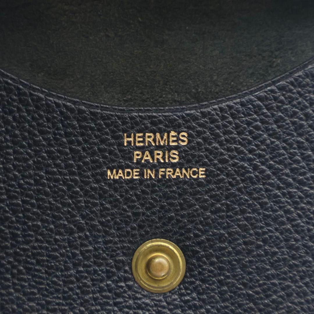 【極美品】HERMES ケース　シェーブル　黒　小銭入れ
