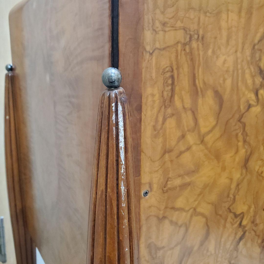 バール材 サイドテーブル 3引き出し