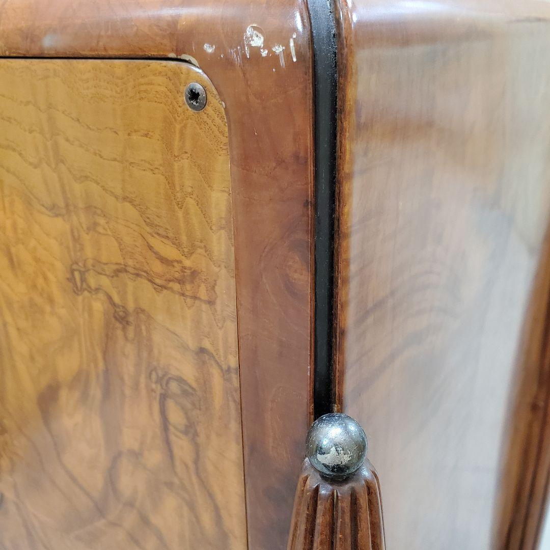 バール材 サイドテーブル 3引き出し