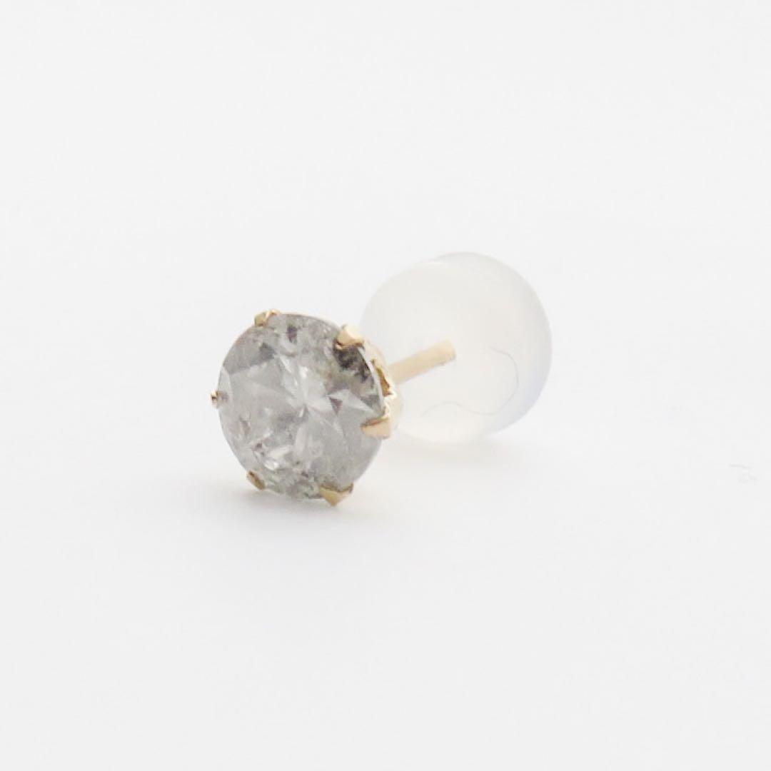 C*T様 K10YG ダイヤモンド 0.52ct 片耳ピアス　新品　18金　0.
