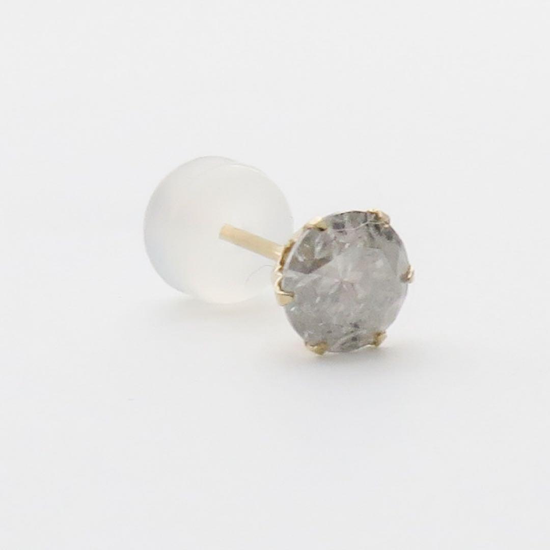 C*T様 K10YG ダイヤモンド 0.52ct 片耳ピアス　新品　18金　0.