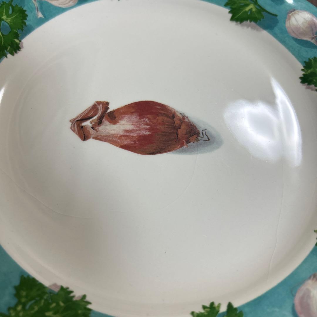 希少　レア　Gien ベジタブル柄　プレート　22㎝プレート　４枚　フランス製