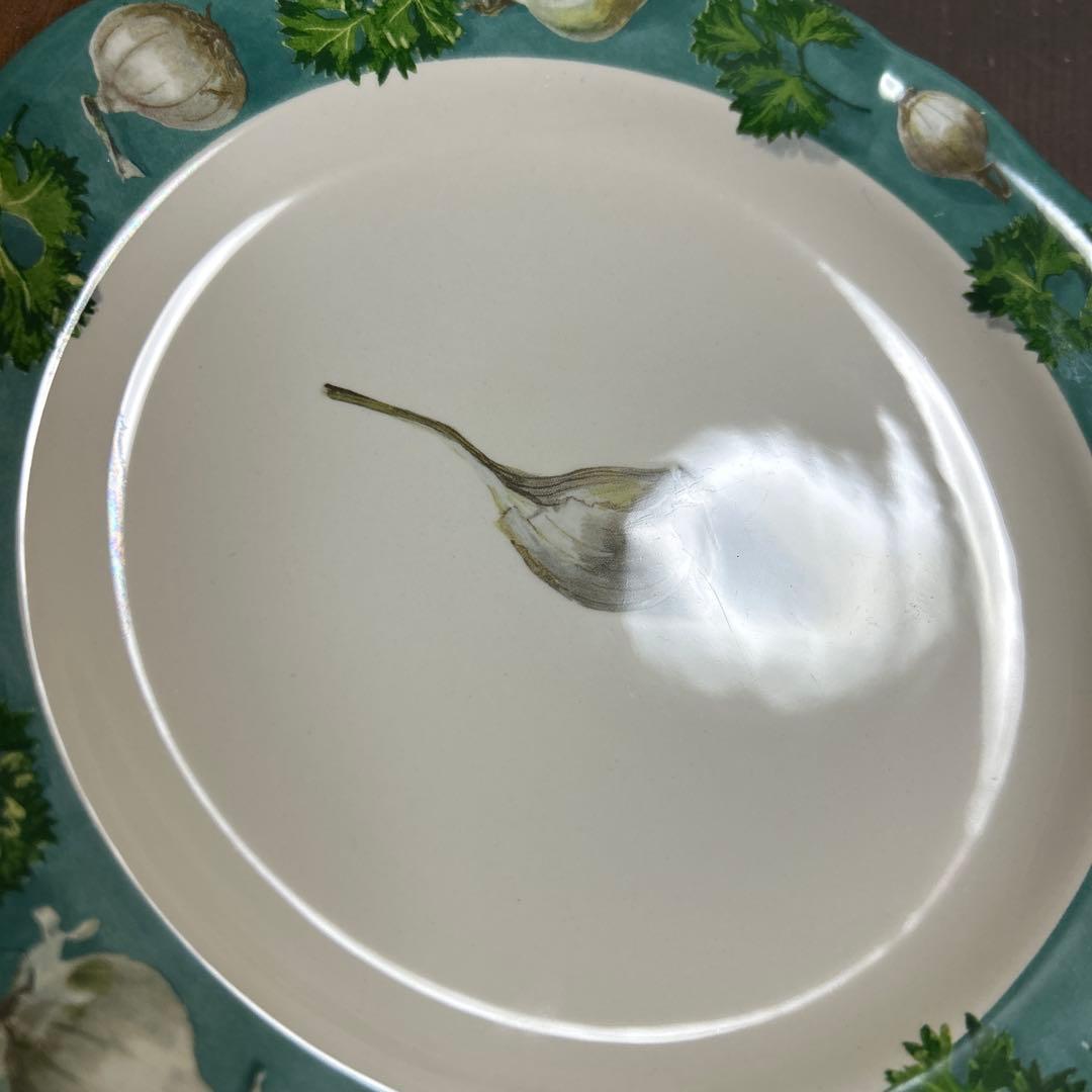 希少　レア　Gien ベジタブル柄　プレート　22㎝プレート　４枚　フランス製