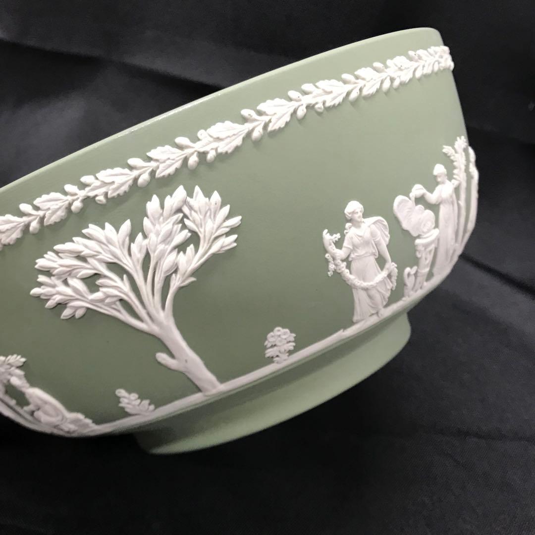 【USED】ウェッジウッド　ジャスパー　グリーン　ボウル