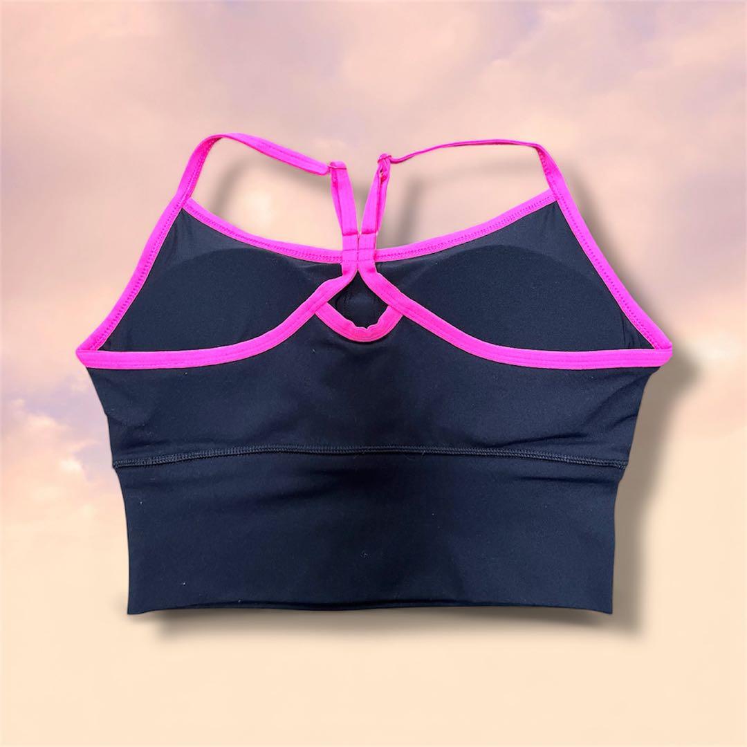 JAZZERCISE スポーツブラ 黒/ピンク