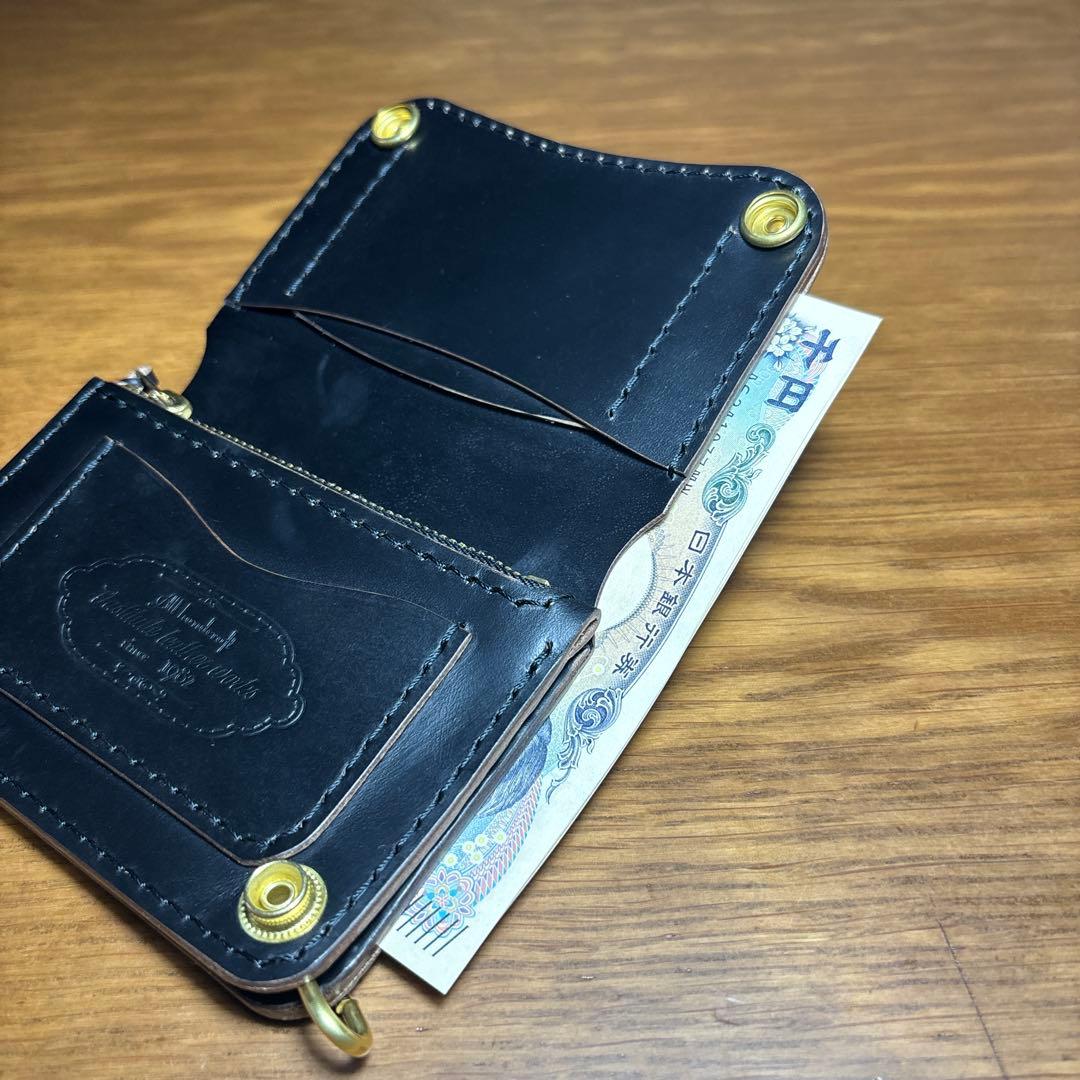 トラッカーウォレット クロムエクセル　二つ折り　ミドルウォレット　茶芯